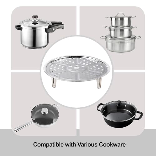 Premium Stainless Steel Steamer Rack - 8.7 Inch Cooking Tray