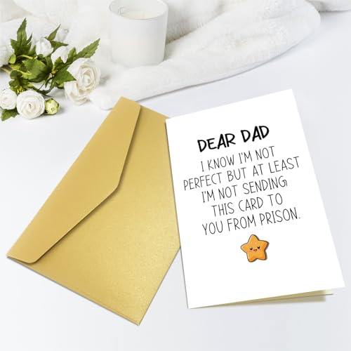 Funny Father's Day Card from Daughter/Son - 5.3x8 Inches