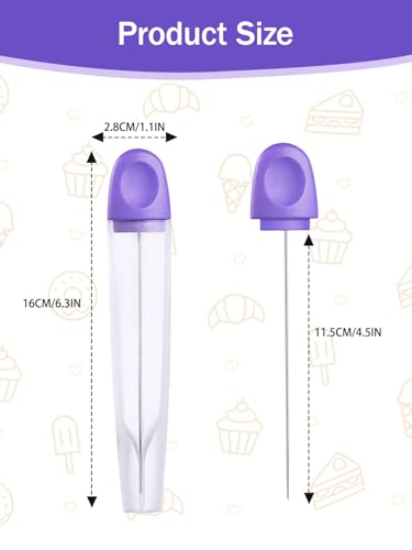 Cunyuer Cake Tester Stick - 6.3 Inch Stainless Steel with Cover | Reusable Cake Testing Needle for Baking