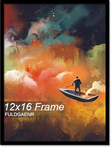 FULDGAENR 12x16 Black Picture Frame Set for Photos & Posters - 1 Pack