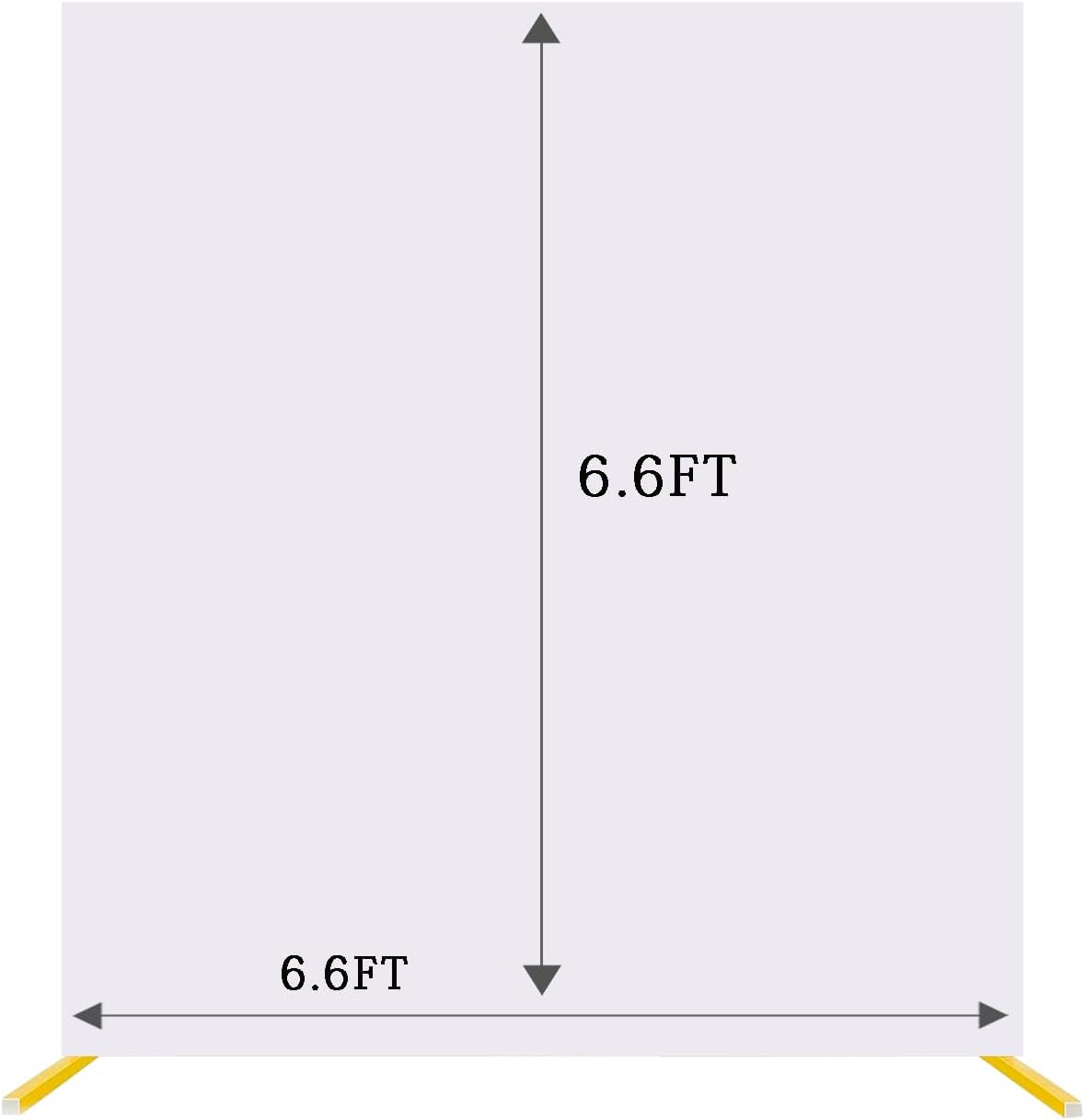 Skiennix 6.6 x 6.6 FT White Spandex Backdrop Cover - Perfect for Weddings, Parties & Photography