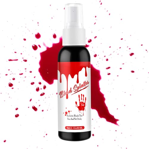 Valleylux Washable Fake Blood Spray for Halloween Zombie Makeup, 60ml