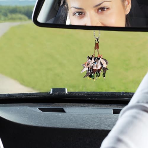 Acrylic Mallard Duck Rearview Mirror Ornament for Cars