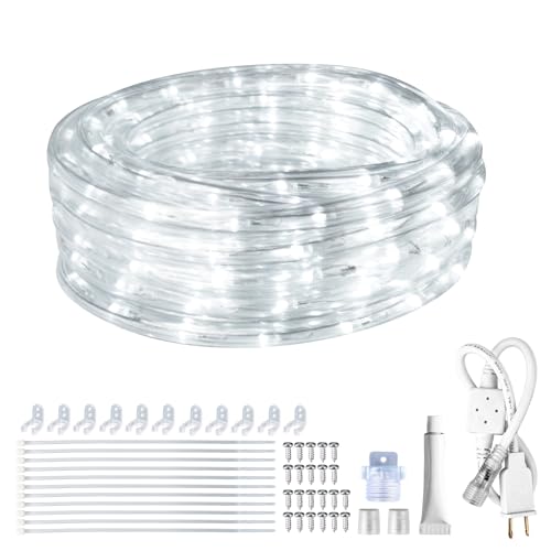 Outdoor Waterproof Rope Lights 18FT Daylight White Flexible LED Decor