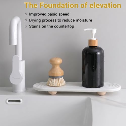 Fast-Drying Diatomite Sink Tray Organizer - 11.8 x 3.9 in