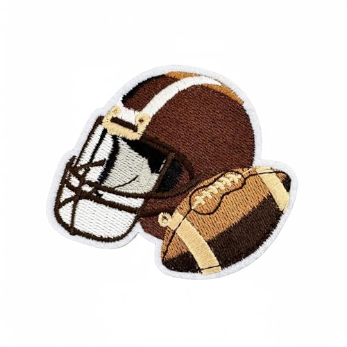 9 Pcs Soccer Iron On Patches - Brown Embroidered Applique for DIY