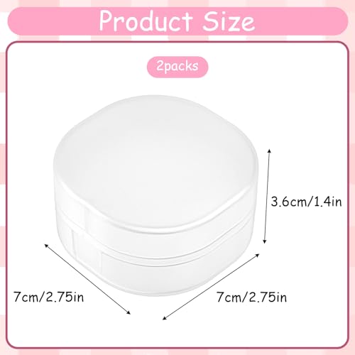 2 Pack Cotton Pad Travel Cases Waterproof Makeup Remover Dispenser
