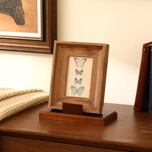 6 Inch Wooden Plate Stand for Display - Sturdy Easel with Square Base