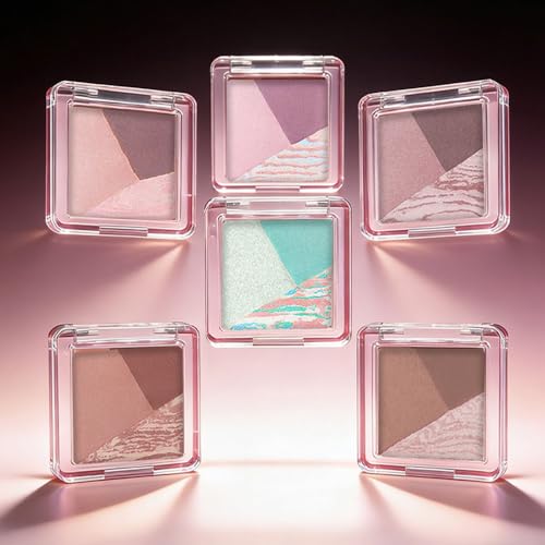 Mivota 3-Color Baked Eyeshadow Palette - Matte & Shimmer Nude Neutral Eye Shadow