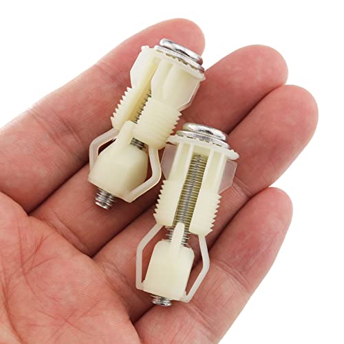 FMHXG Toilet Seat Screw Set - 2PCS Universal Fixing Bolts, White