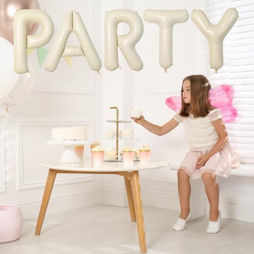40 Inch Cream Letter A Balloon - Mylar Helium Birthday Decoration
