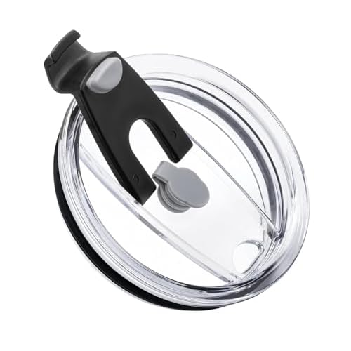 30oz Replacement Tumbler Lid£¬Spill Proof and Splash Resistant Lid for 30oz Stainless Steel Tumbler Travel Cup Yeti,Rambler, Ozark Trail and more Cooler Cup (Black)