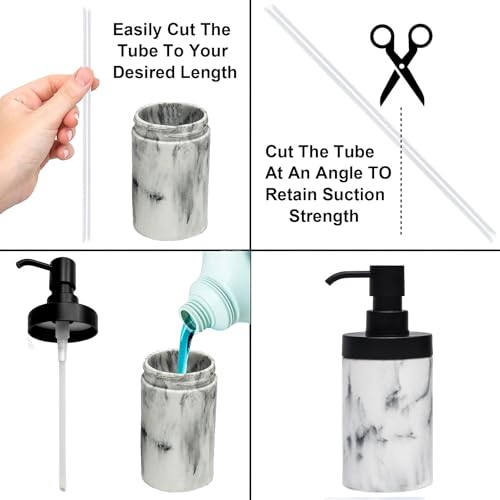 Suanti Matte Black Mason Jar Soap Dispenser Pump Lids - 2 Pack Regular Mouth