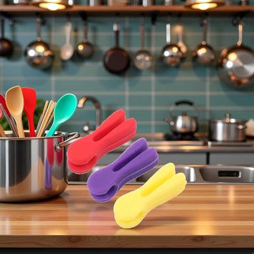 Silicone Pot Clip Set - 3 Heat Resistant Utensil Holders