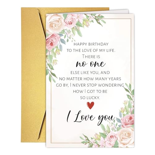 Romantic Birthday Card for Partner - Premium 300gsm Paper