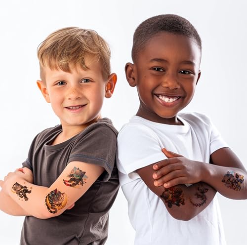 VERKSTAD 70 Sheets Kids Temporary Tattoos Waterproof Animal & Butterfly Stickers