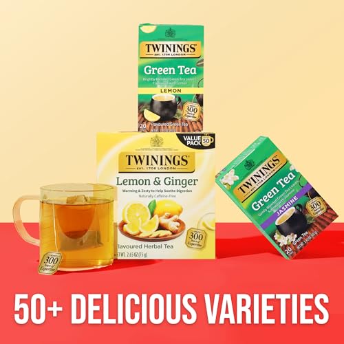 Twinings Green Tea with Lemon - Caffeinated Tea Bags, 20 Count