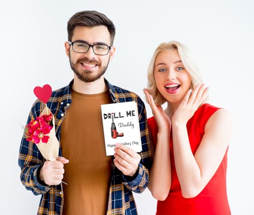 Funny Valentine's Day Card for Him - Naughty Drill Me Daddy Design
