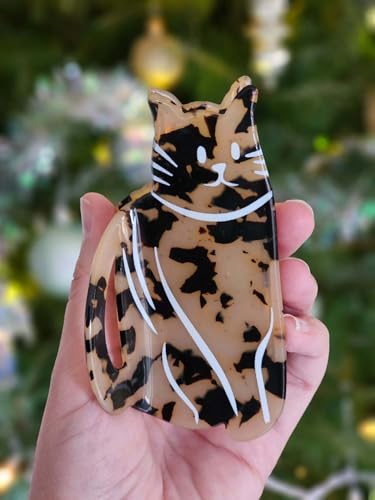 Pearhead Cat Hair Claw Clip - Tortoise Shell Cat Barrette