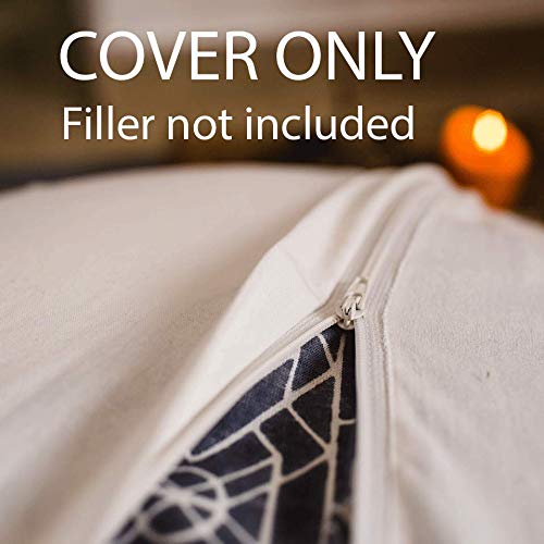 Mandala Life ART Bohemian Floor Cushion Cover - 32" Round Golden Lotus