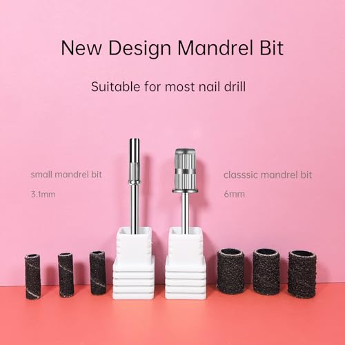CORFULRA Mandrel Bits for Small Sanding Bands 3/32 Inch Shank Nail Drill Bits