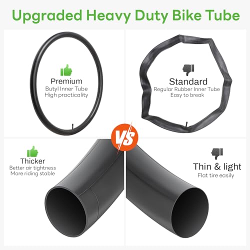 2 PCS 14 Inch Heavy Duty 14x1.75/2.25 Bike Tubes AV32mm Schrader Valve 45/57-254 Inner Tubes Compatible with 14 x 1.75 14x1.90 14x1.95 14x2.0 14x2.10 14x2.125 14x2.25 Bike Bicycle Tire Tubes
