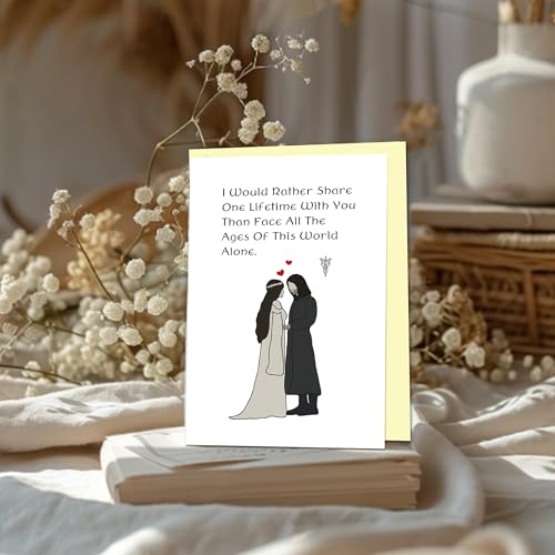 Romantic Anniversary Card for Couples - Heartfelt Quote & Premium Quality