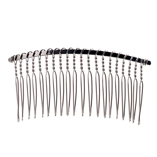 Metal Wedding Veil Hair Side Comb 20 Teeth Bridal Hair Accessory