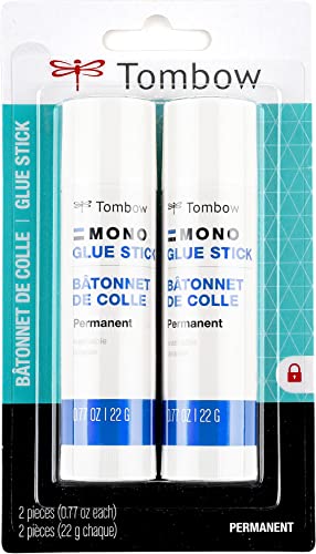 Tombow Mono Glue Sticks 2-Pack | Strong, Washable Adhesive
