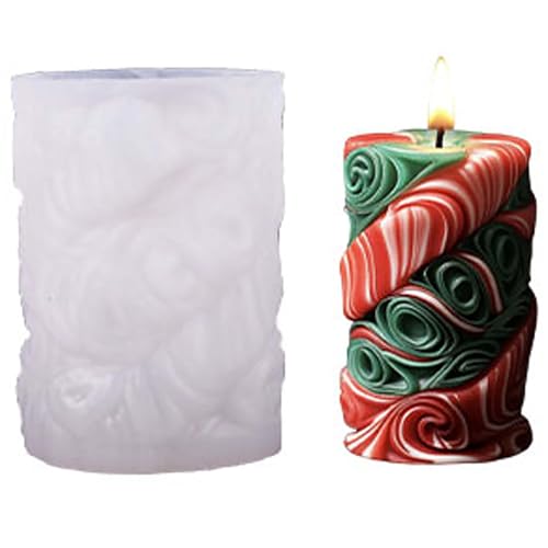 Silicone Wave Spiral Candle Mold for Resin Soap and Craft Making