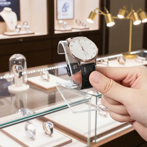 Prasacco Clear Watch Display Stand - 2 Pack Organizer for Jewelry