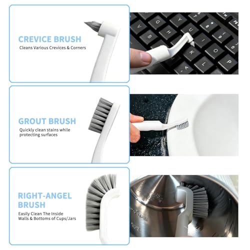 Crevice Cleaning Brush Set - 4 Pcs with 1 Big, 2 Small & 1 Medium Brushes