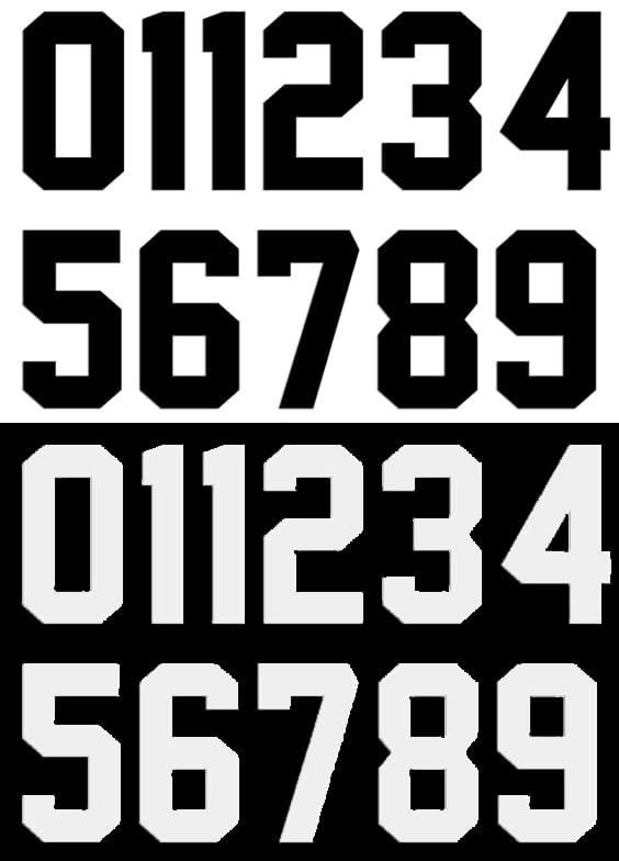 22 Pcs Iron on Jersey Numbers 8 Inch Heat Transfer Numbers for Sports T-Shirts