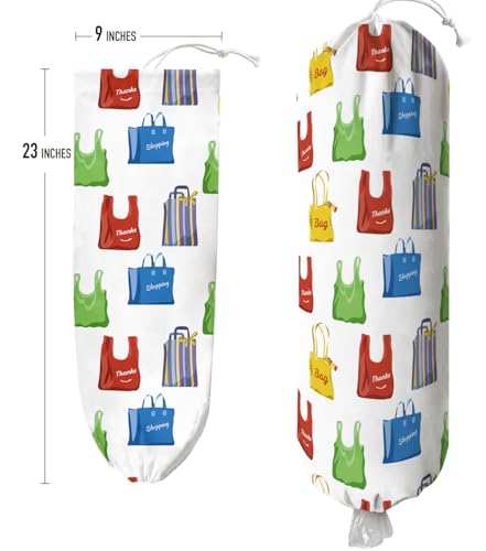 TIBAOLOVER Cat Plastic Bag Holder - Wall Mount Grocery Bag Organizer