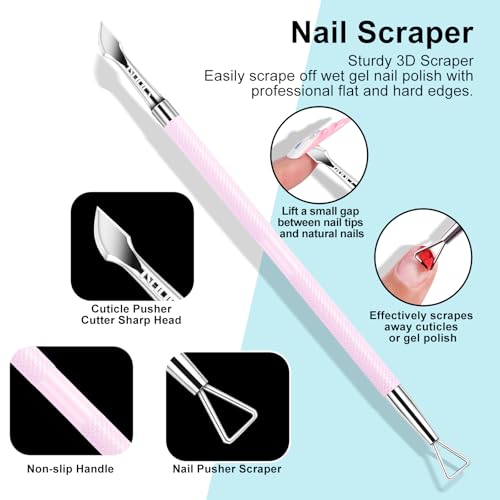 NXJ INFILILA 2Pcs Stainless Steel Cuticle Pusher and Cutter Tool Kit