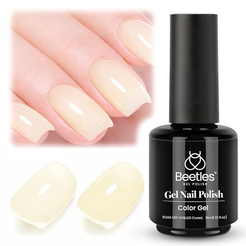 Beetles Butter Yellow Jelly Gel Nail Polish 15ml Sheer Nude UV Soak Off