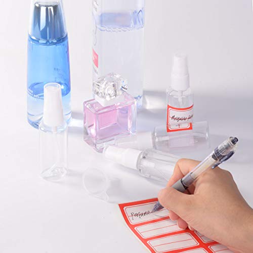 Exptolii Small Plastic Fine Mist Spray Bottles 1oz 6 Pack Travel Size