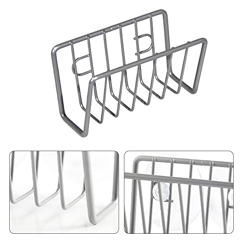 YYPDC Black Suction Cup Sponge Holder - Rust-Resistant Wire Sink Caddy