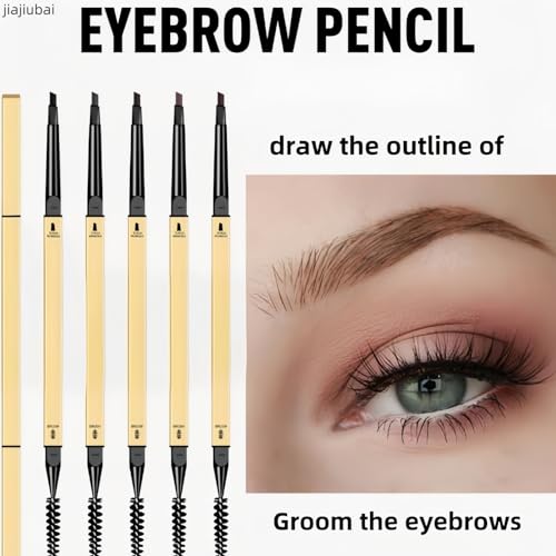 Dual-Ended Waterproof Eyebrow Pencil Set - 5 Colors Sweat-Proof