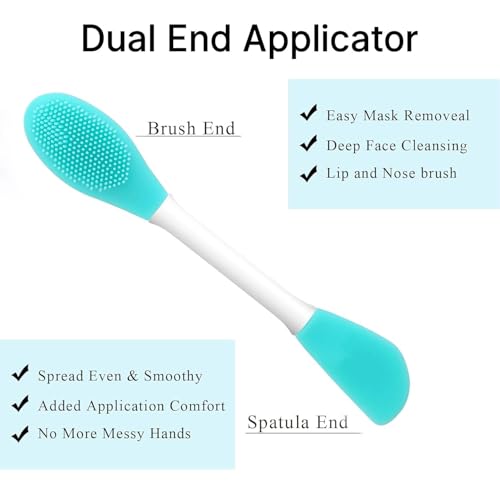 Silicone Facial Cleansing Brush & 2-in-1 Exfoliating Face Scrubber