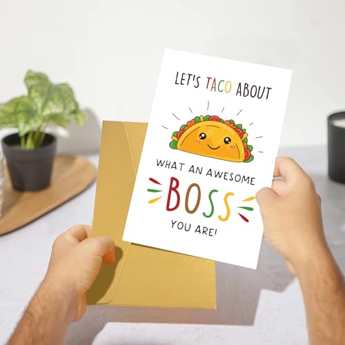 Funny Boss Day Card - Taco About An Awesome Boss Greeting Card