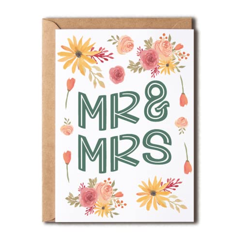 Mr & Mrs Plantable Wedding Card - 5x7 Love Anniversary Gift
