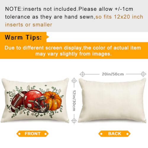 Waterproof Pumpkin Fall Pillow Covers 12x20 for Indoor & Outdoor