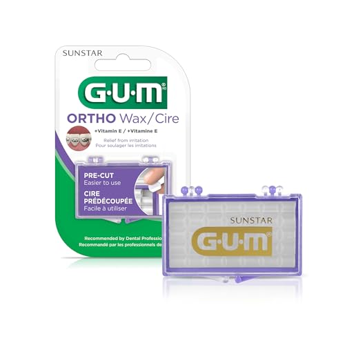 GUM Orthodontic Wax for Braces & Aligners, Clear, 1 Count
