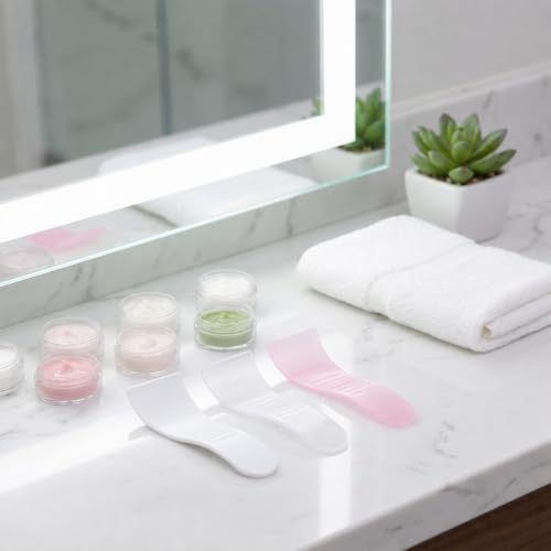 Azefnuhk 3-Piece Reusable Non-Stick Plastic Hair Wax Applicator Spatulas