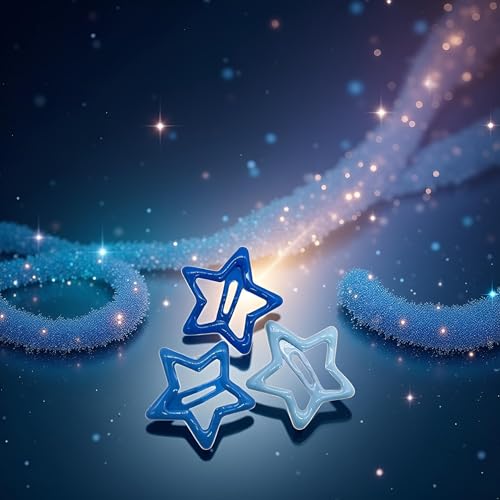 15-Piece Blue Star Hair Barrette Set Alloy Hair Clips