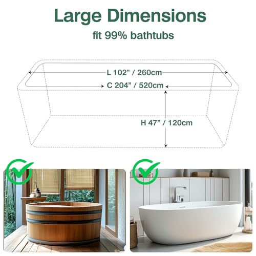 Disposable Bathtub Liners 10-Pack Large Waterproof Plastic Cover for Home & Travel
