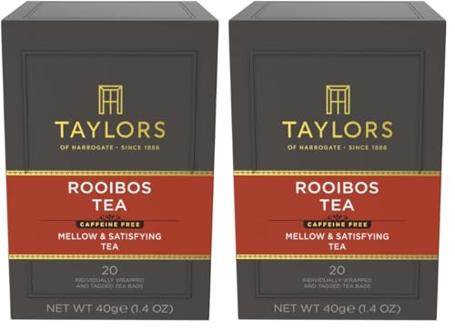 Taylors of Harrogate Rooibos Tea, Caffeine-Free Herbal Infusion, 40 Count