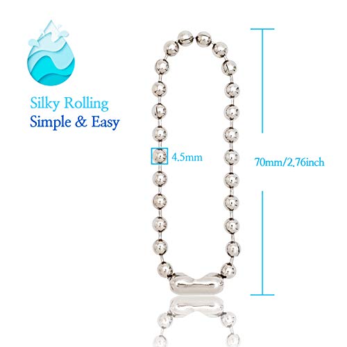 SBC 6 Inch Nickel Shower Curtain Hooks - 12 Pack Rust-Resistant Rings