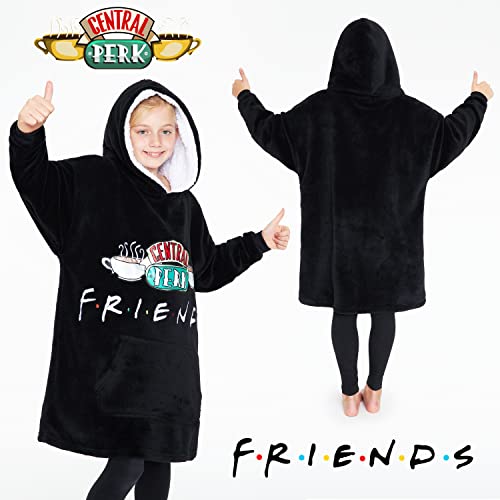 Friends Wearable Blanket Hoodie for Girls - Cozy Sherpa Fleece